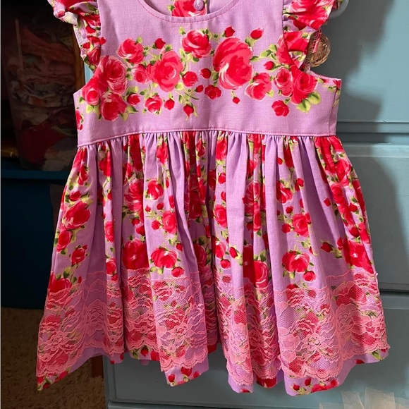 Red Roses Purple Melsa Top - Picture 2 of 3